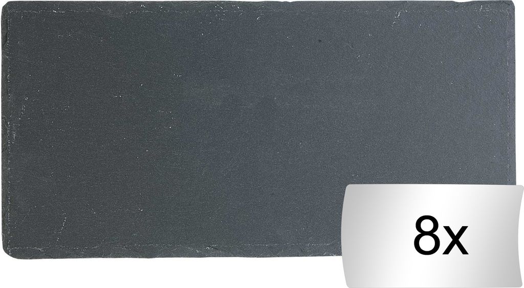 Schieferplatten - 34 x 17 cm - Anthrazit - Schiefer - Unikat - 8er Set