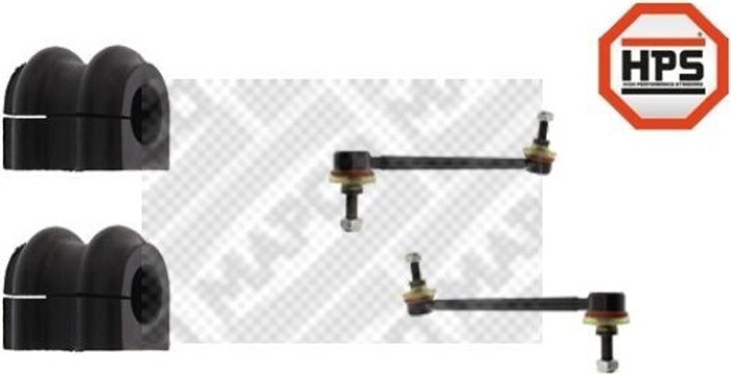 MAPCO 53566HPS Stabilisatorlager Reparatursatz für KIA PICANTO (TA) Vorne 18mm Gummilager