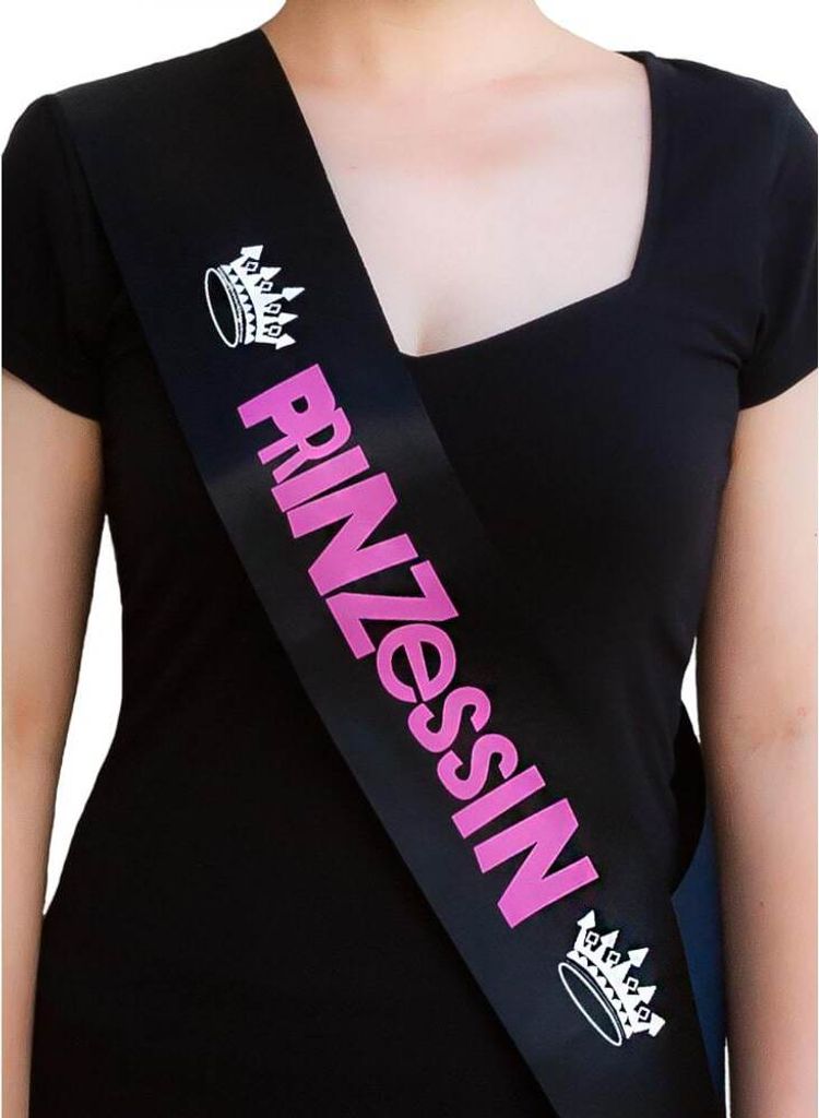 Oblique Unique Schärpe Prinzessin Party Feier Band schwarz Produktbild 