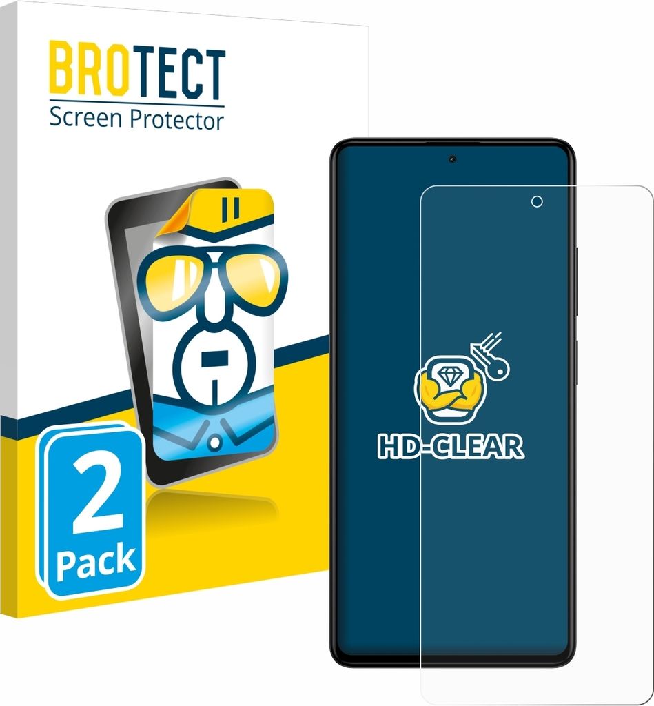 2x Für Xiaomi Redmi Note 12 Pro+ Schutzfolie BROTECT Displayschutz Display Schutz Folie Klar Transparent
