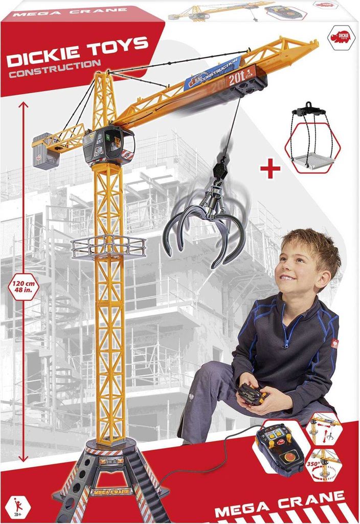 Dickie 203462412 Mega Crane Giocattolo telecomandato con Immagine del prodotto 