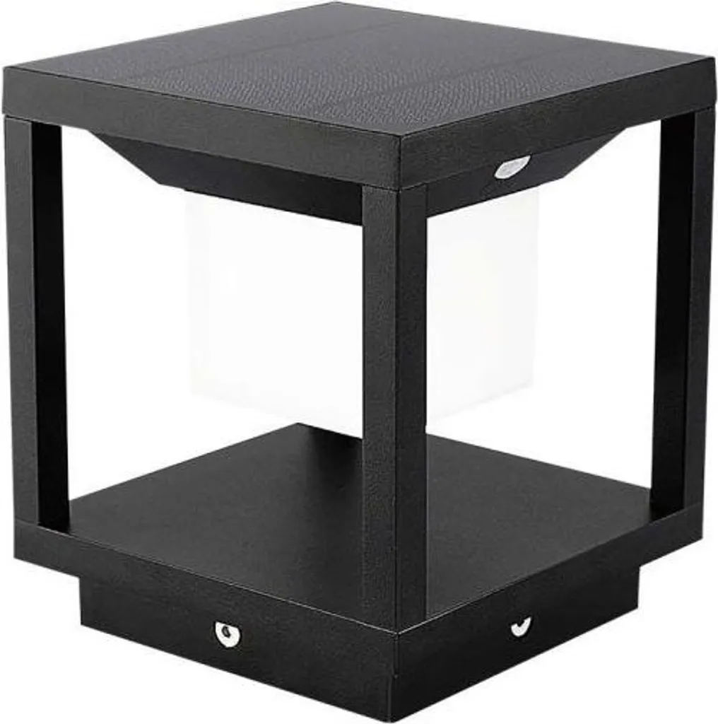 Balise Solaire de Jardin Noire 2W IP65 pour Balisage Allée et Chemin
