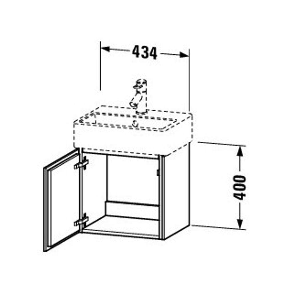 DURAVIT LC6245R1111 WTU L-Cube 400x434x341mm, 1 Tür A: