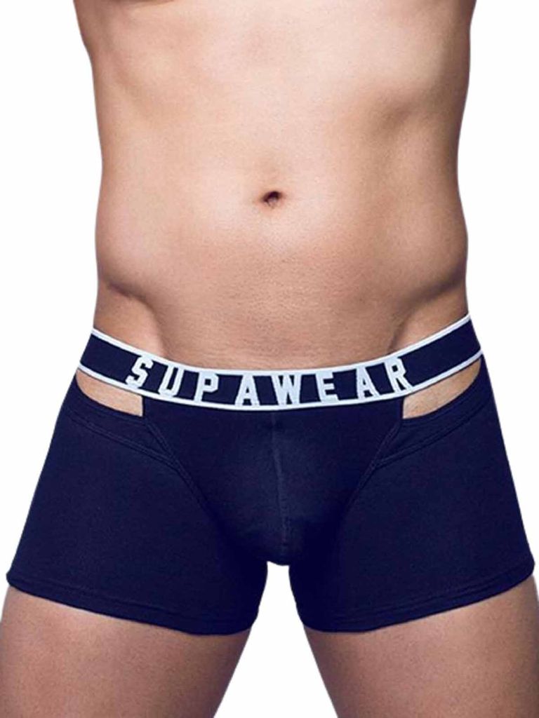 SUPAWEAR Ribbed Slashed Trunk Black - Größe S