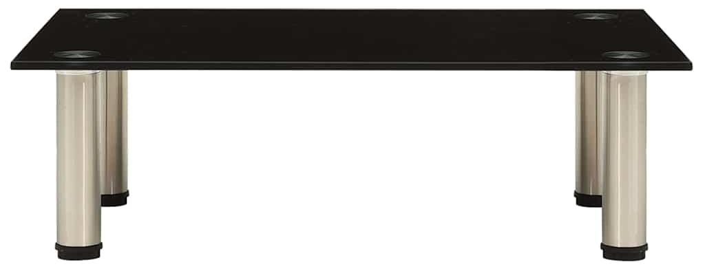 vidaXL TV-Tisch 60x35x17 cm Schwarz Hartglas Produktbild 