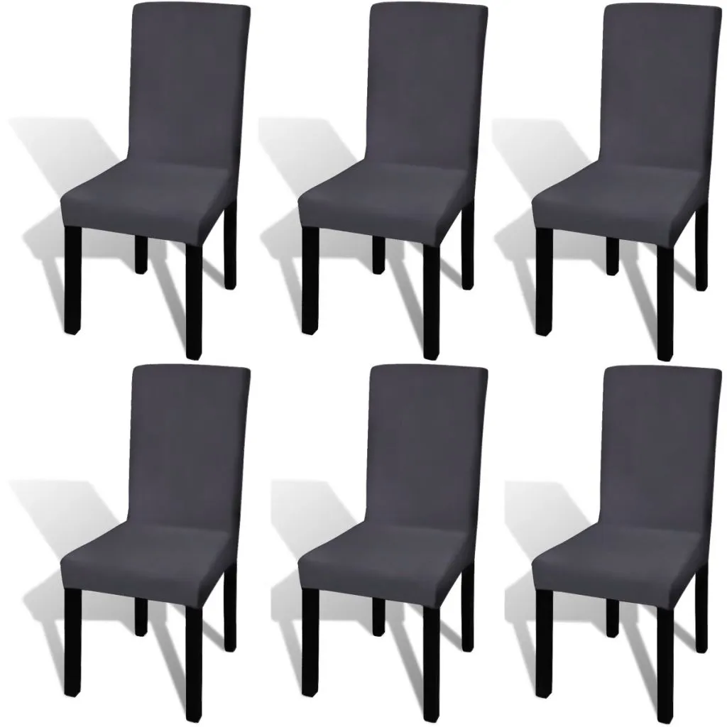 Housses de chaises pour réception et mariage anthracite stretch x6