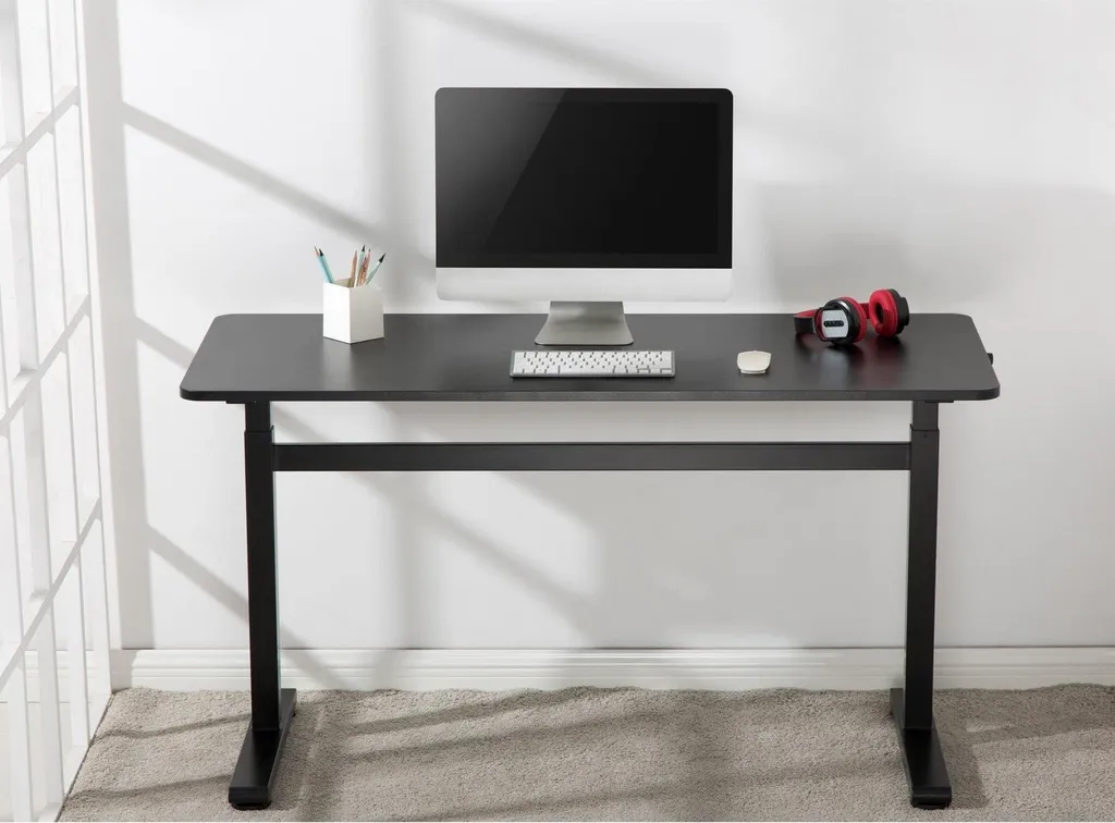 Bureau manuel réglable 140x60cm SV - Large plateau et structure stable pro - 7
