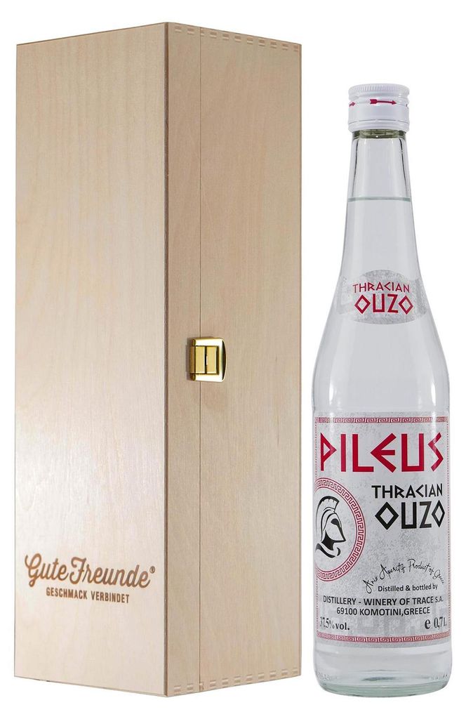 Pileus Thrakian Ouzo mit Geschenk-Holzkiste