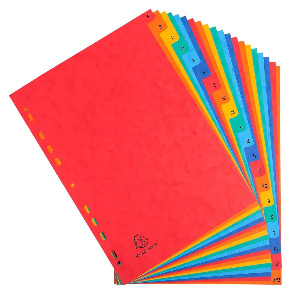 Intercalaires A4 Colorspan 225g Très Robustes 20 Onglets Multicolore - 2