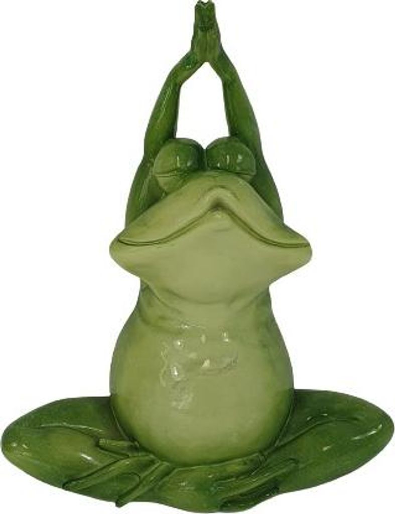 Dekofigur Yoga Frosch 32,5 x 26,5 cm grün