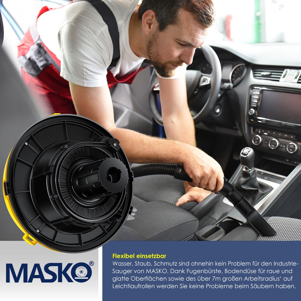 MASKO® Industriestaubsauger Staubsauger Nass Trocken Sauger Produktbild 8