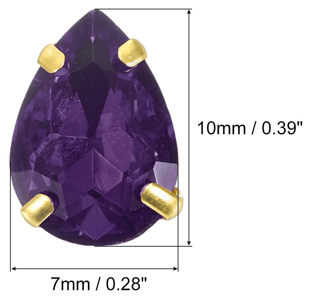 20Stk Tropfenform Aufn?hen Strassstein - 10x7mm Flach Rš¹ckseite Glas Tropfen Kristall Strass Gold Zinken Setting fš¹r Handwerkliche Basteln Sc...
