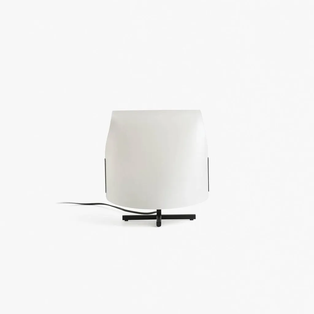 Lampe à poser LUANG S en parchemin beige, luminaire E27 acier 28cm
