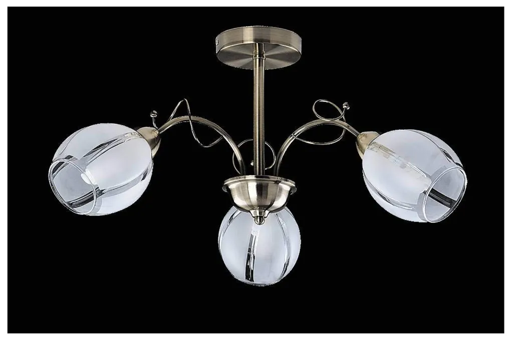 Plafonnier Joel Bronze 3x E27 - Solution Éclairage Puissant et Décoratif - 4