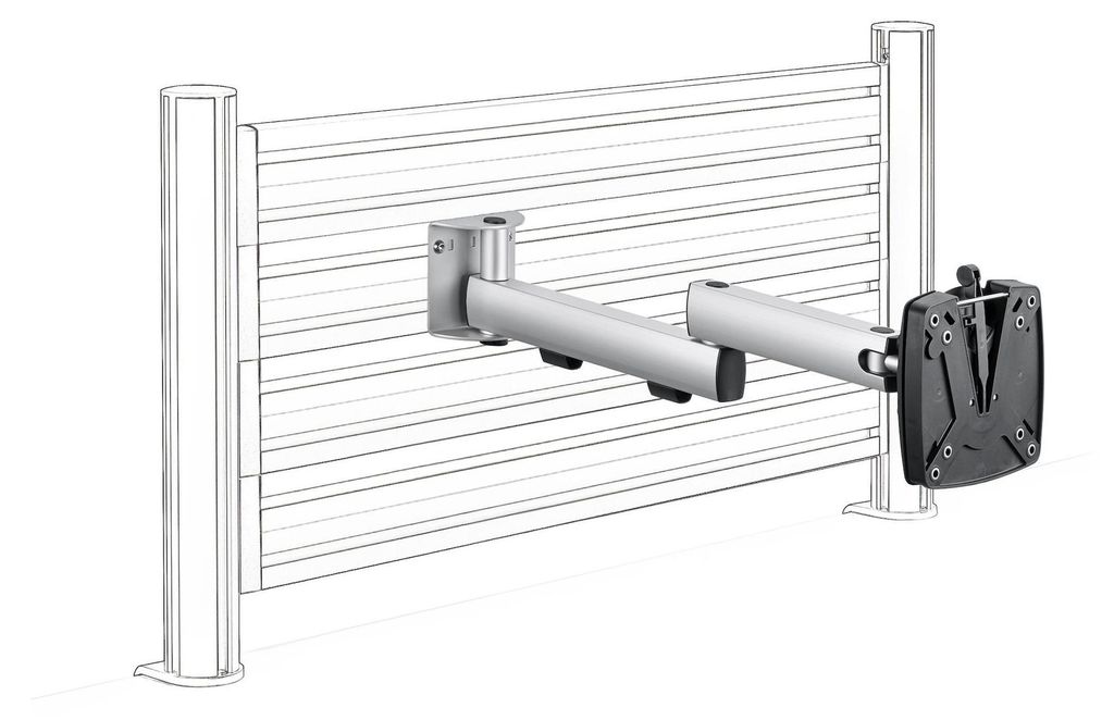 Novus Monitortragarm TSS-Faltarm II SW für SlatWall, 2-teilig, bis 10 kg