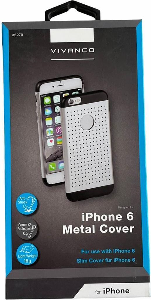ViVanco hochwertige Metallschutzhülle/ Handyhülle für das iPhone 6, Nr. 36279
