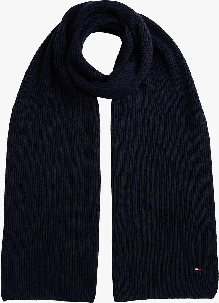 TOMMY HILFIGER - Men's ribbed scarf with logo - Size OS