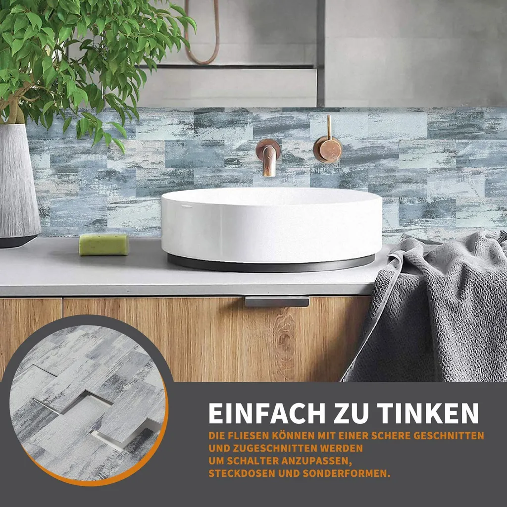 Sessamen-LP Adesivi Piastrelle 3D 34x29cm - Rinnovo Cucina e Bagno - 4