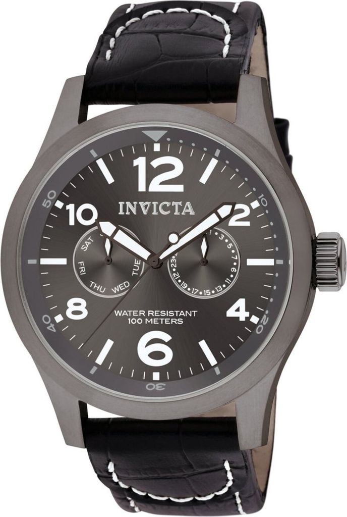 Invicta I-Force 10492 Herrenarmbanduhr - Quartz Uhrwerk - Edelstahl mit grauem Zifferblatt - 48 mm