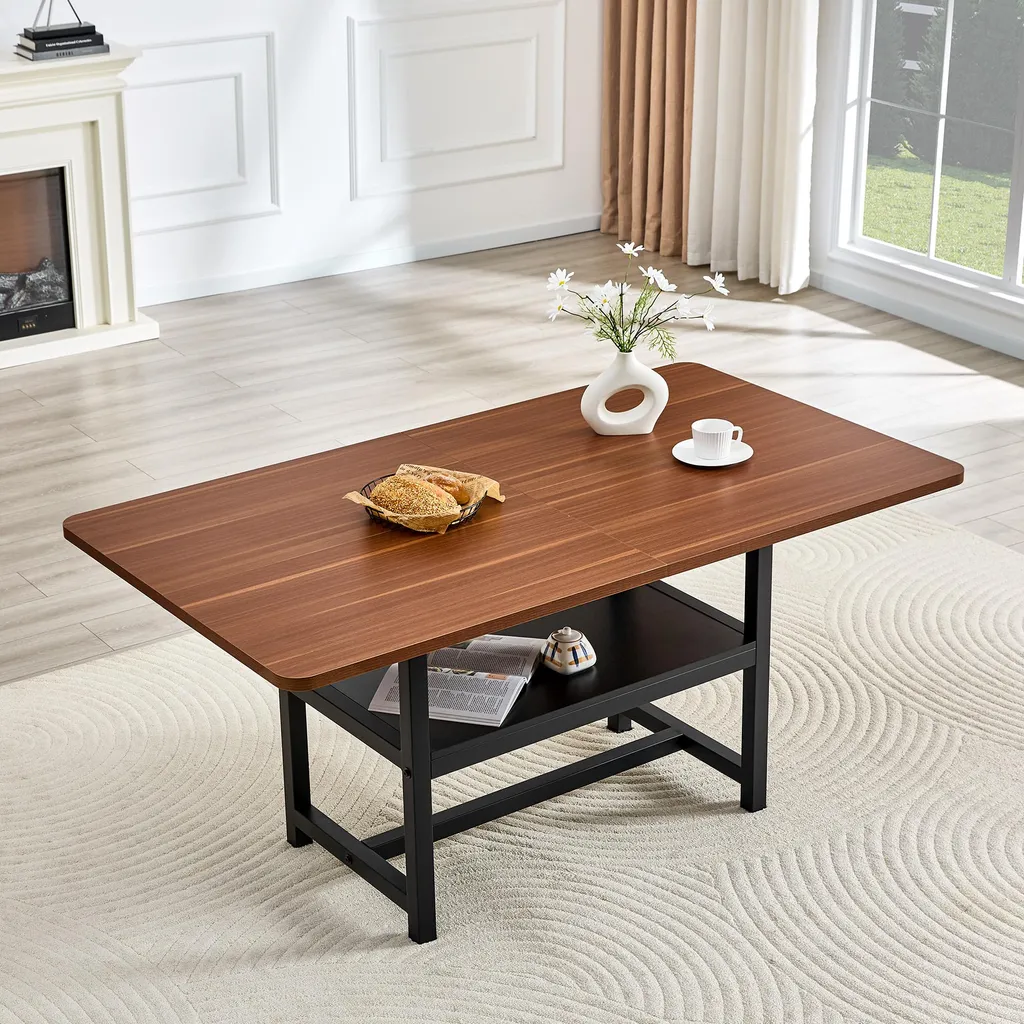 Grande table de repas rectangulaire style loft pour 6 personnes - 4