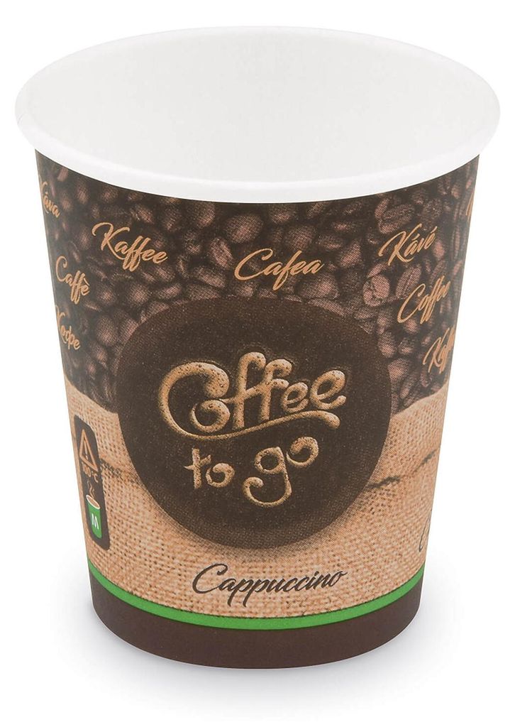 100x Kaffeebecher M 'Coffee To Go' Cappuccino Caffe Lungo Produktbild 