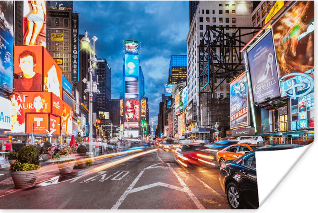 MuchoWow Poster New York - Architektur - Nacht 30x20 cm - Plakate - Print
