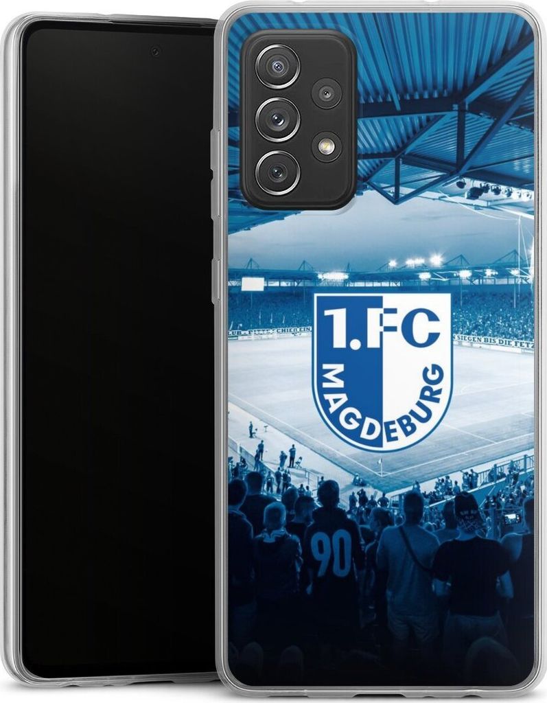 DeinDesign Slim Hülle für Samsung Galaxy A72 Silikon Case Ultra Dünn Handyhülle Stadion 1. FC Magdeburg 1. FCM