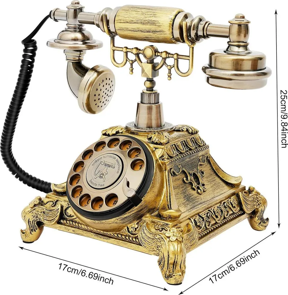 Téléphone rétro de salon pour ligne fixe, décoration d'hôtel