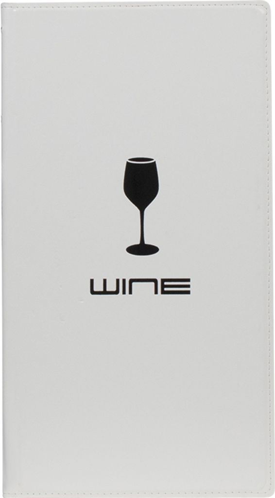 TRENDY DESIGN White Weinkarte aus weißem Kunstleder, Produktbild 