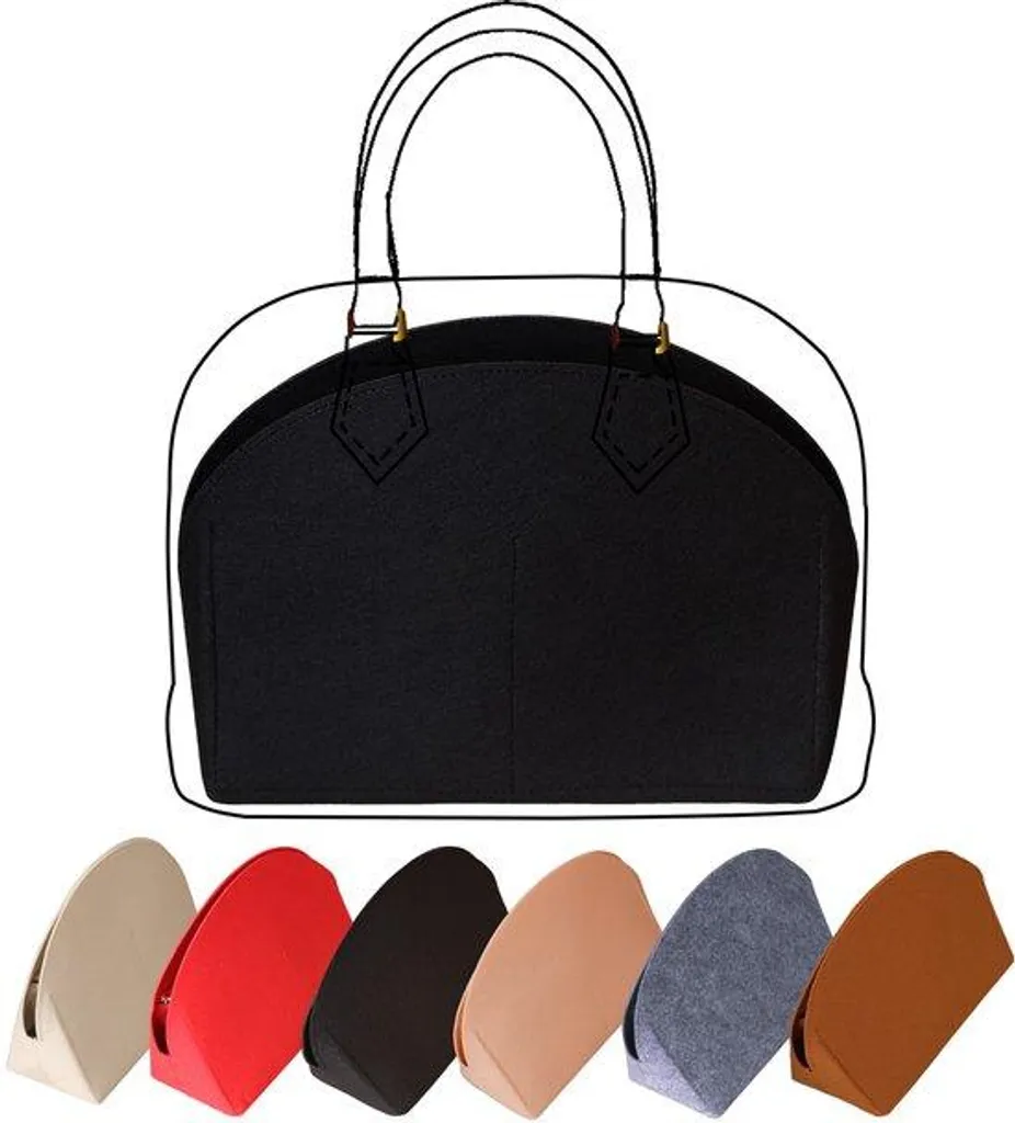 Organiseur de sac à main noir Alma - Rangement intérieur feutre