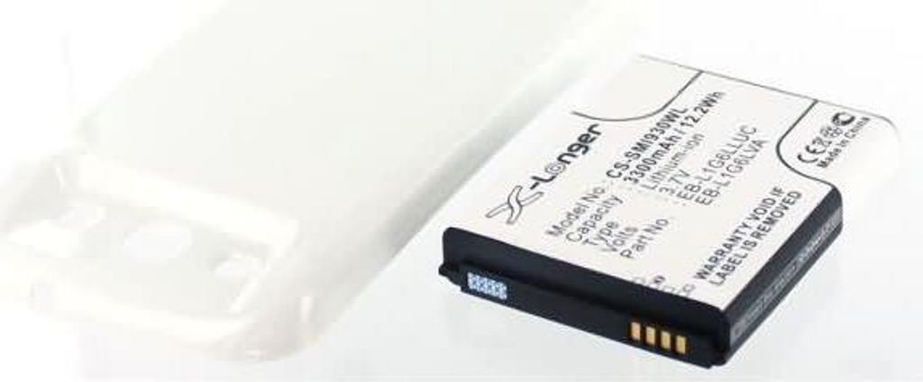 Akku für Samsung Galaxy S3 Li-Ion 3,7 Volt 3300 mAh weiß.