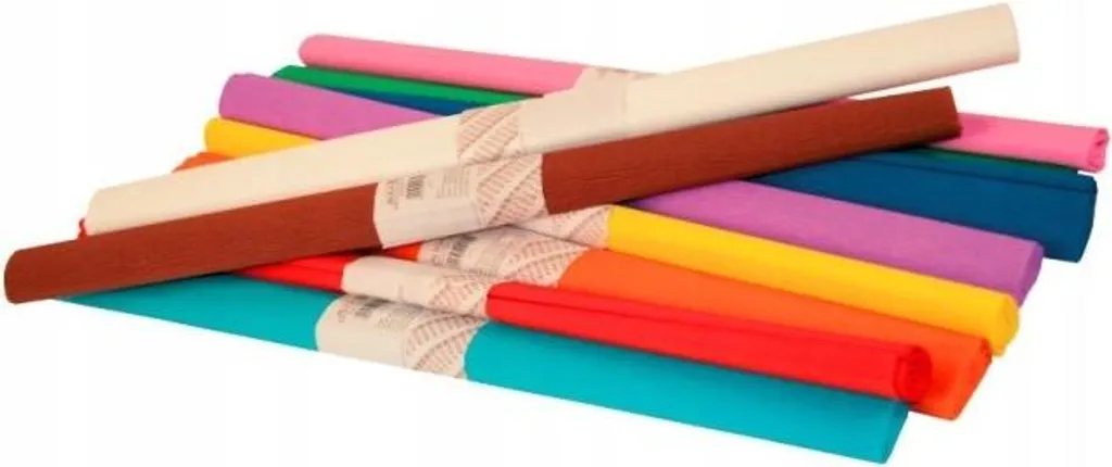 Set 10 Rotoli Carta Crespa Colorata 50x200cm per Lavoretti Scolastici