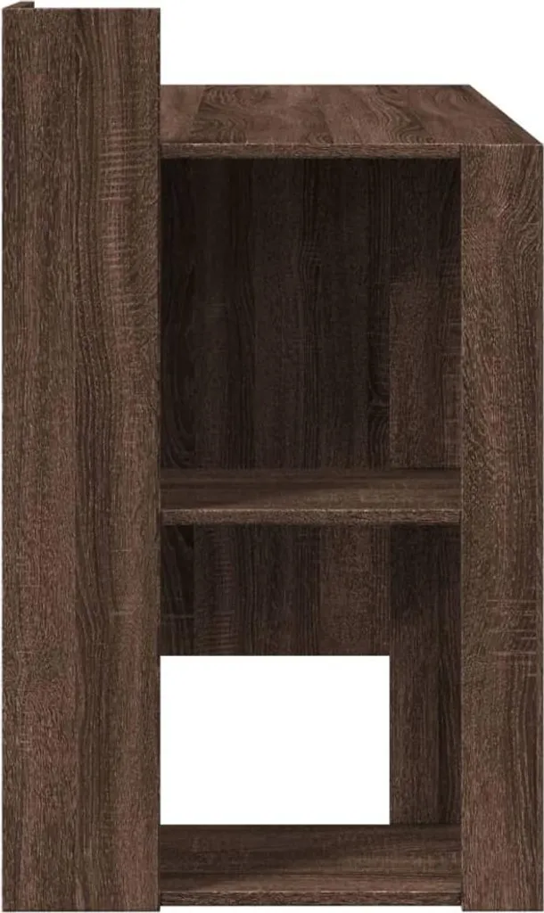 Bureau compact brun chêne 103 cm solution rangement pour petit espace