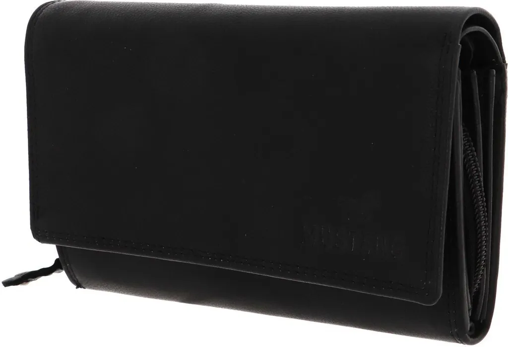 Fini les Poches Encombrées avec le Portefeuille Cuir MUSTANG Udine Noir