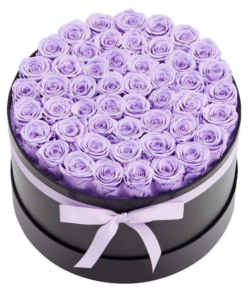 VEVOR: 50 rosas eternas en caja redonda, ramo de flores Imagen del producto 
