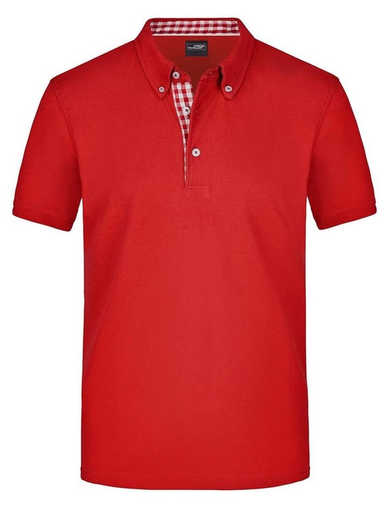 James and Nicholson - Poloshirt für Herren LT2635 (L) (Rot/Weiß)