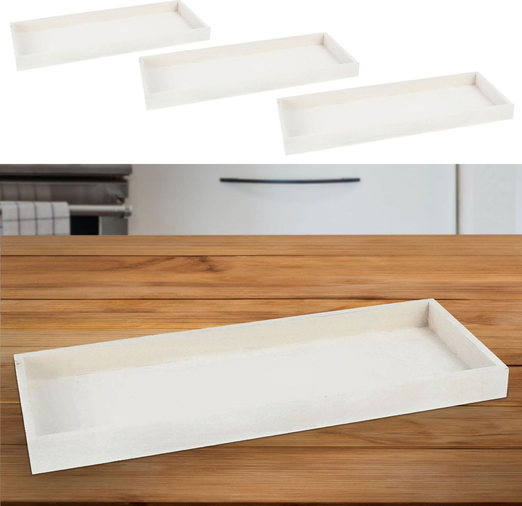 Holztablett 3er Set 3 Größen Holzstärke 1cm Paulowniaholz Produktbild 
