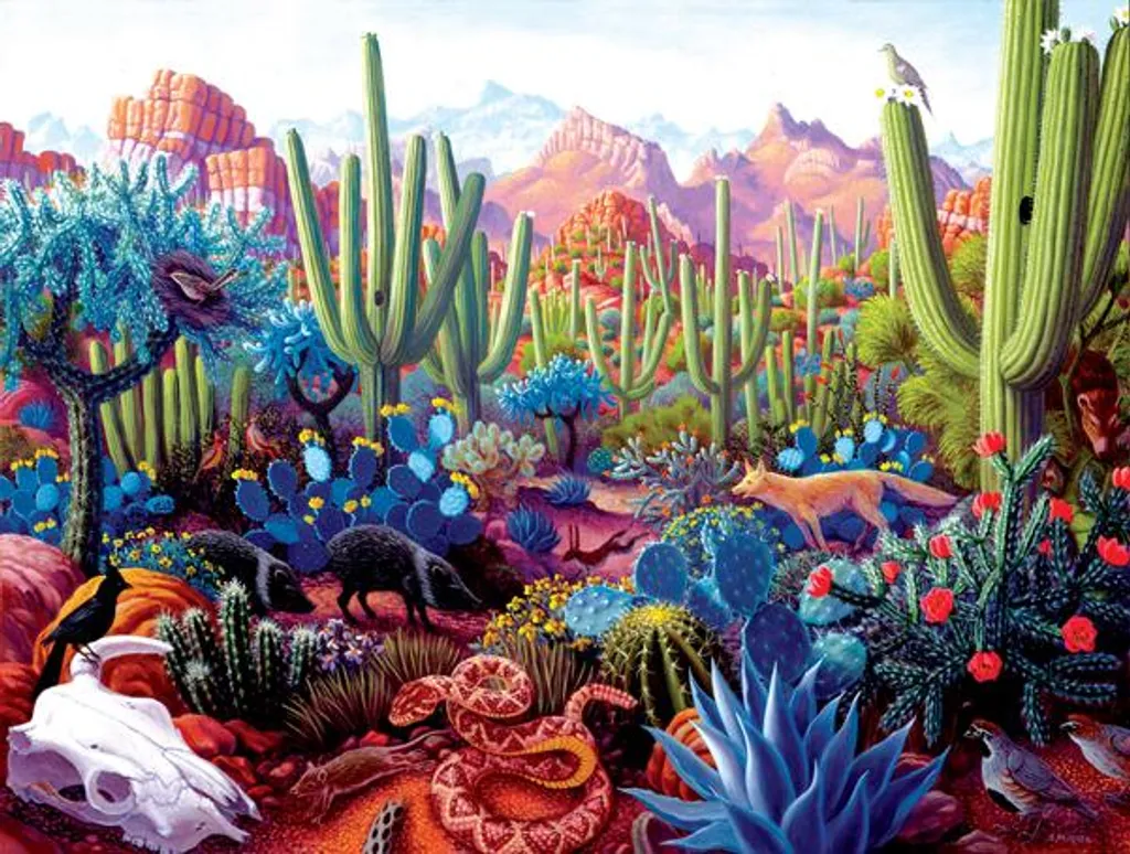Puzzle 1000 pièces Cactusland SunsOut - Couleurs Vives et Qualité Pro