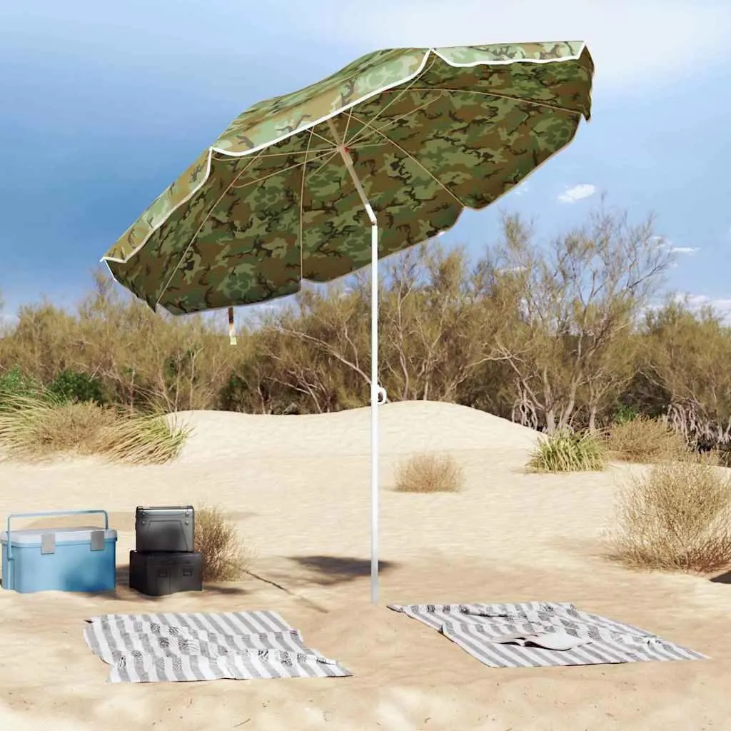 Design New Beach Parasol Verde 263 x 263 x 272 cm Poliestere e Metallo - Ombrelloni Mobili2025 CHY5352750 1pacco - 3