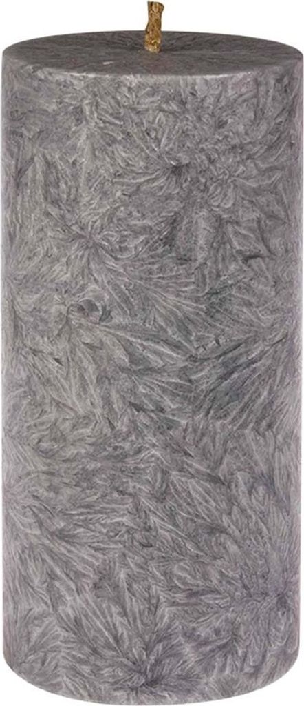 Stearin Stumpenkerze - grau 135x64mm Produktbild 