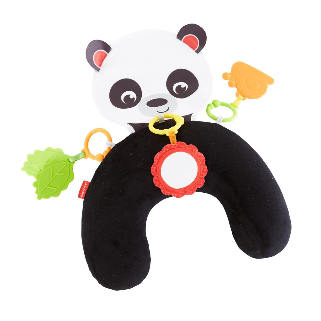 Fisher-Price Panda-Spielkissen Bauchlage, Baby-Spielzeug für Neugeborene