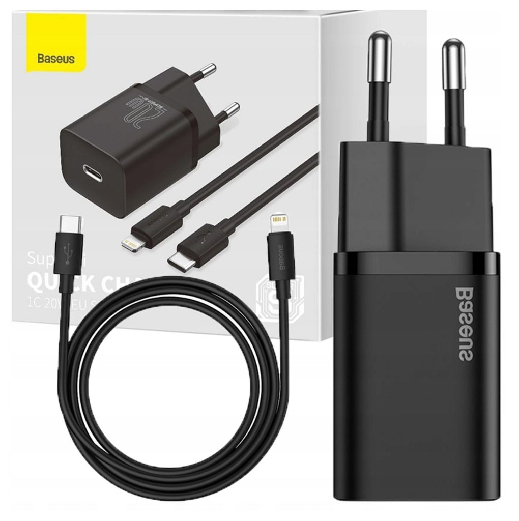 Baseus Super Si Quick Charger 1C 20W avec câble Usb-C vers Image du produit 