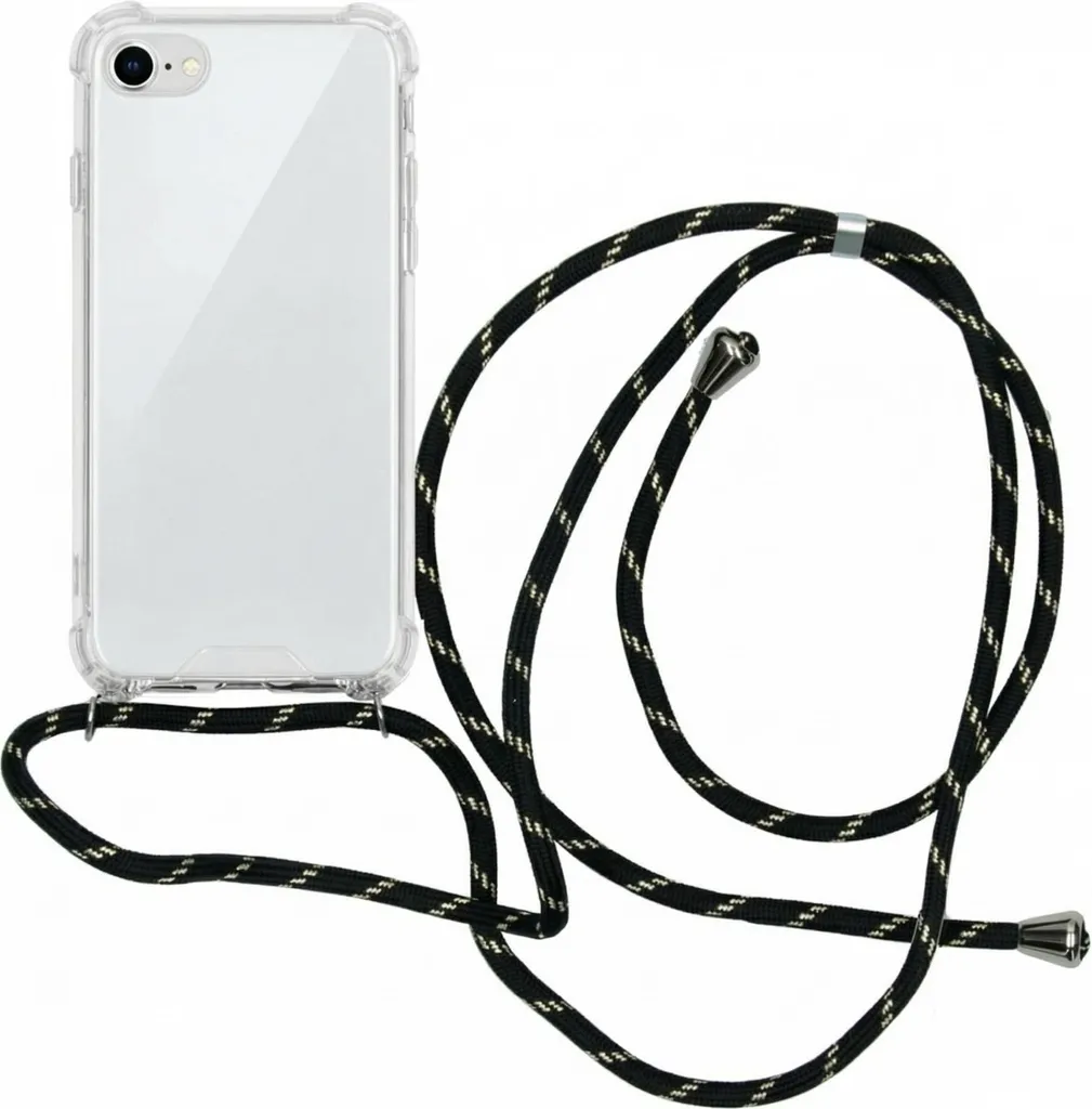 iMoshion Cover con Cinturino iPhone SE 8 7 Nero e Oro - Eleganza Tech