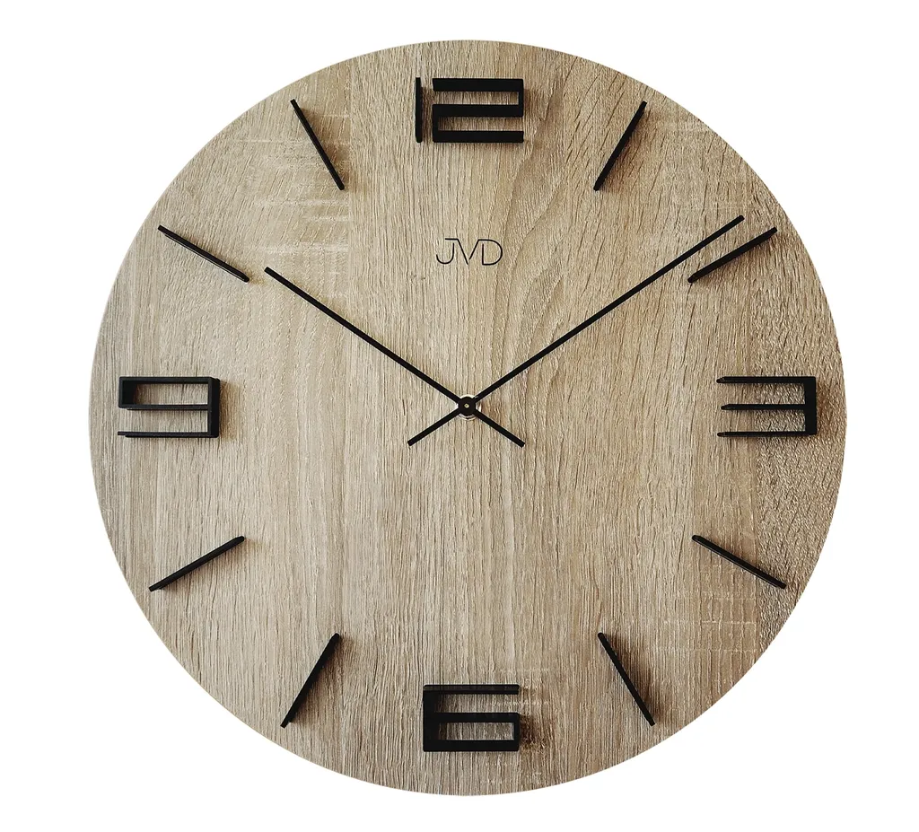 Horloge murale en bois JVD modèle HC27.3 au design scandinave épuré