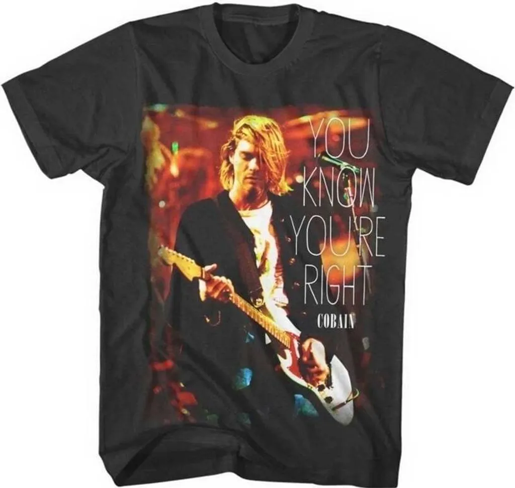 T-shirt Rock Kurt Cobain Noir Taille M - Vêtement Musique pour Homme