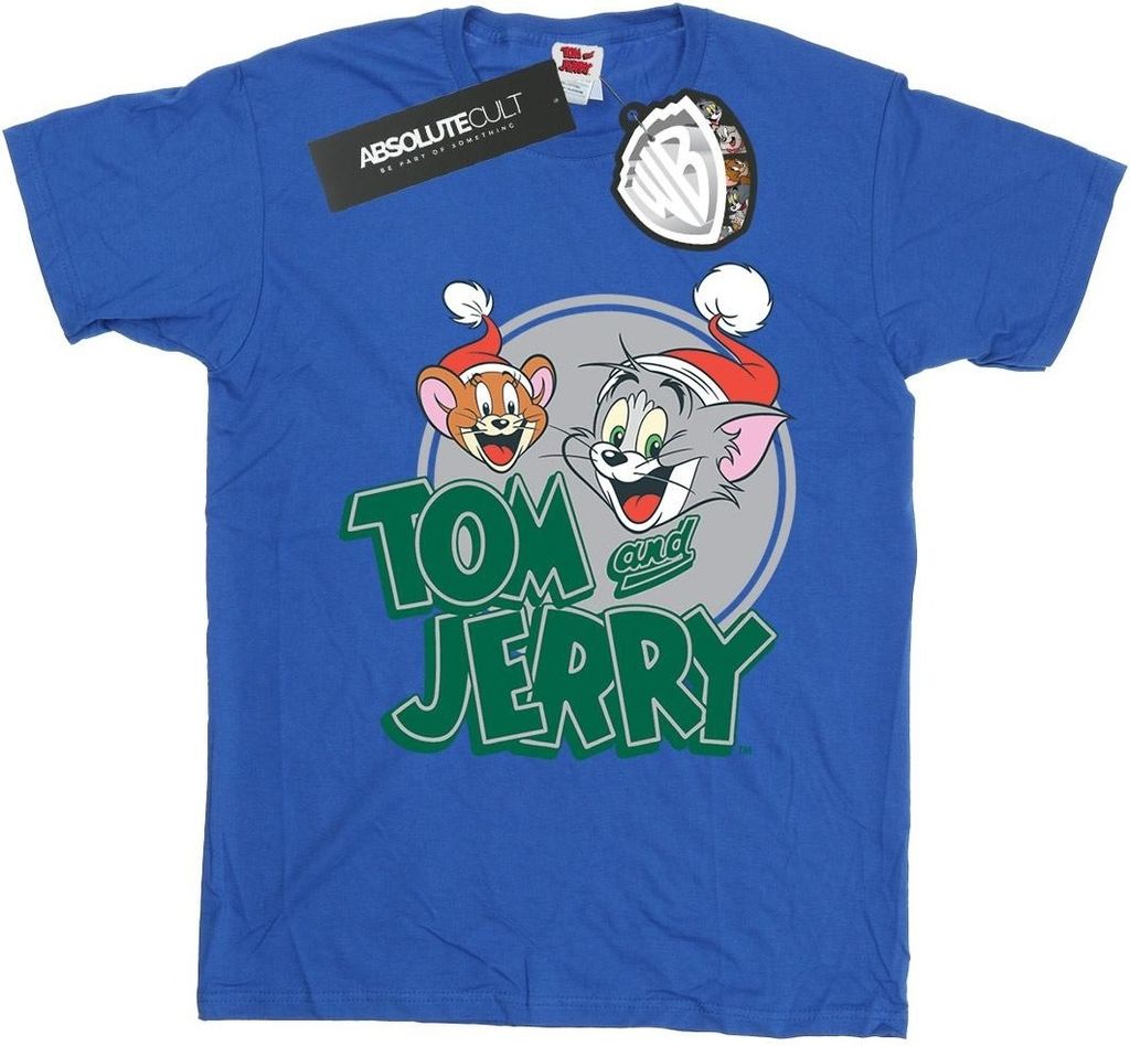 Tom And Jerry - "Christmas Greetings" T-Shirt für Damen BI46251 (XXL) (Königsblau)