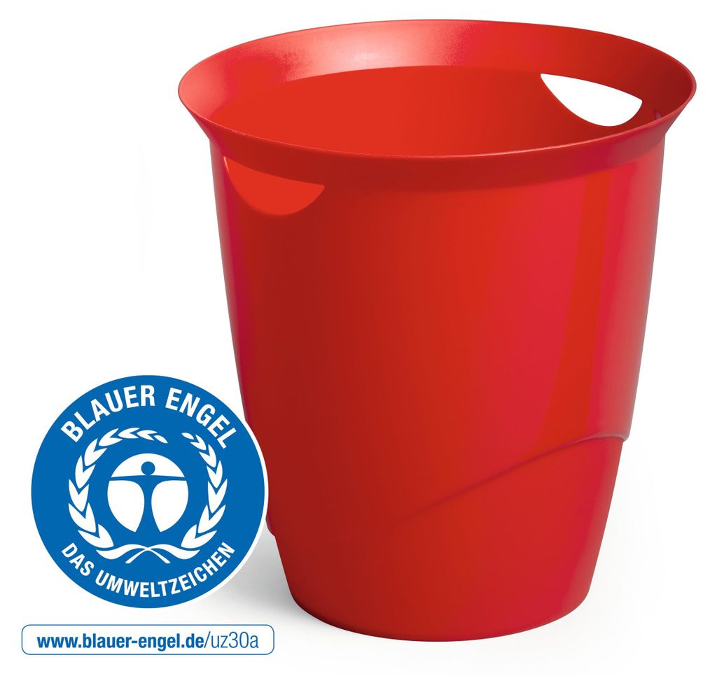 DURABLE Papierkorb TREND 16L rund, 1701710080 rot