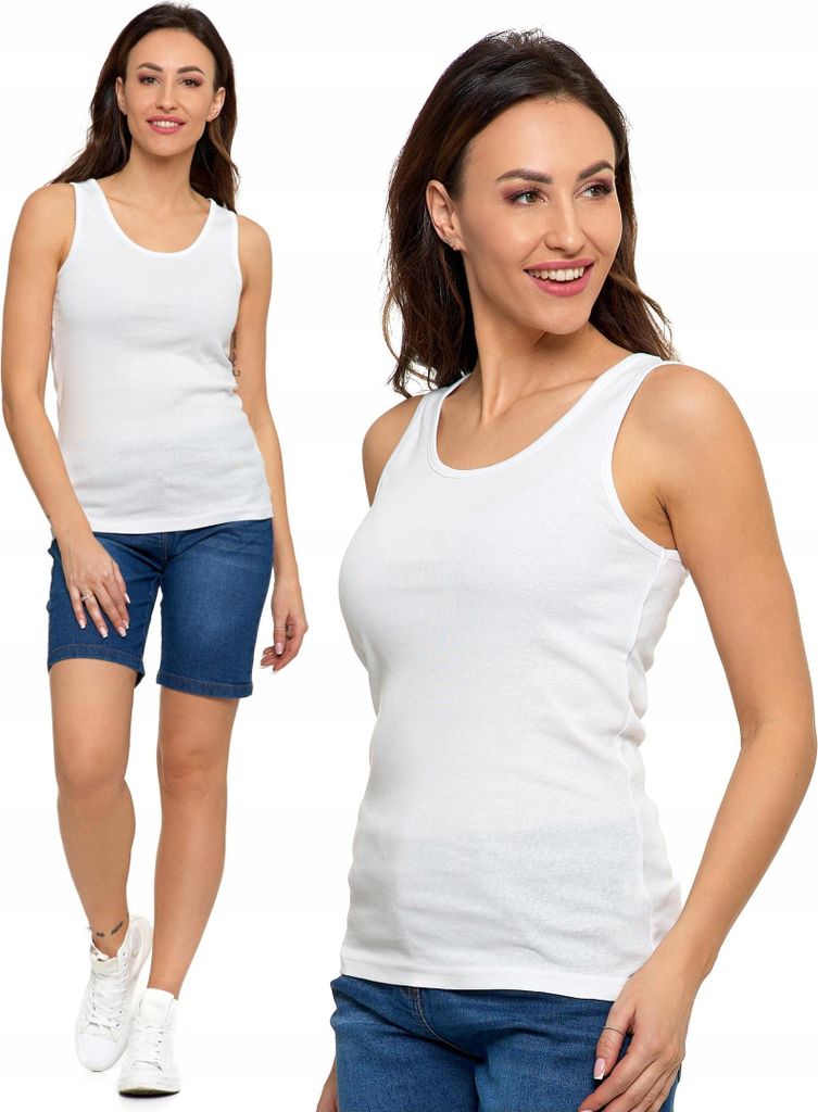Damentop - Tanktop Größe L - Top Damen weiß - weißes Produktbild 