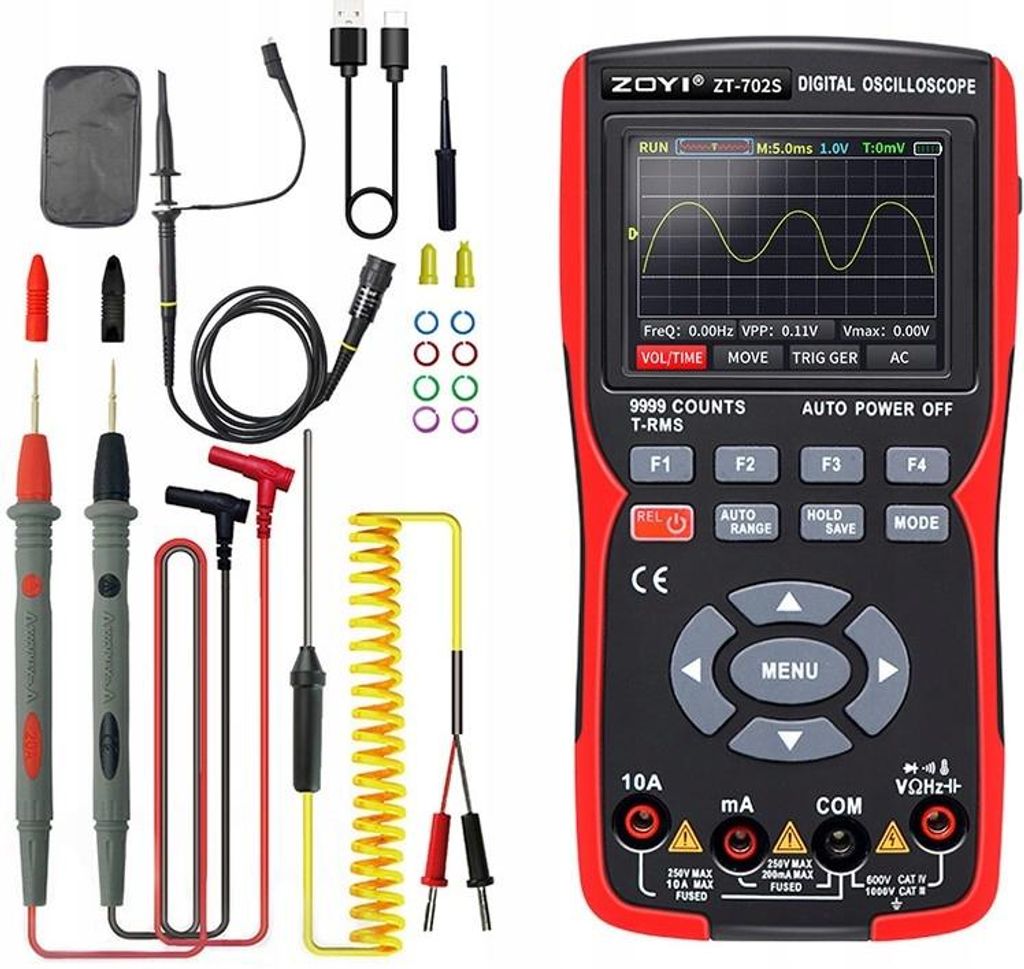 Digitale multimeter 2-in-1, meetapparaat ZOYI ZT-702S, Productafbeelding 