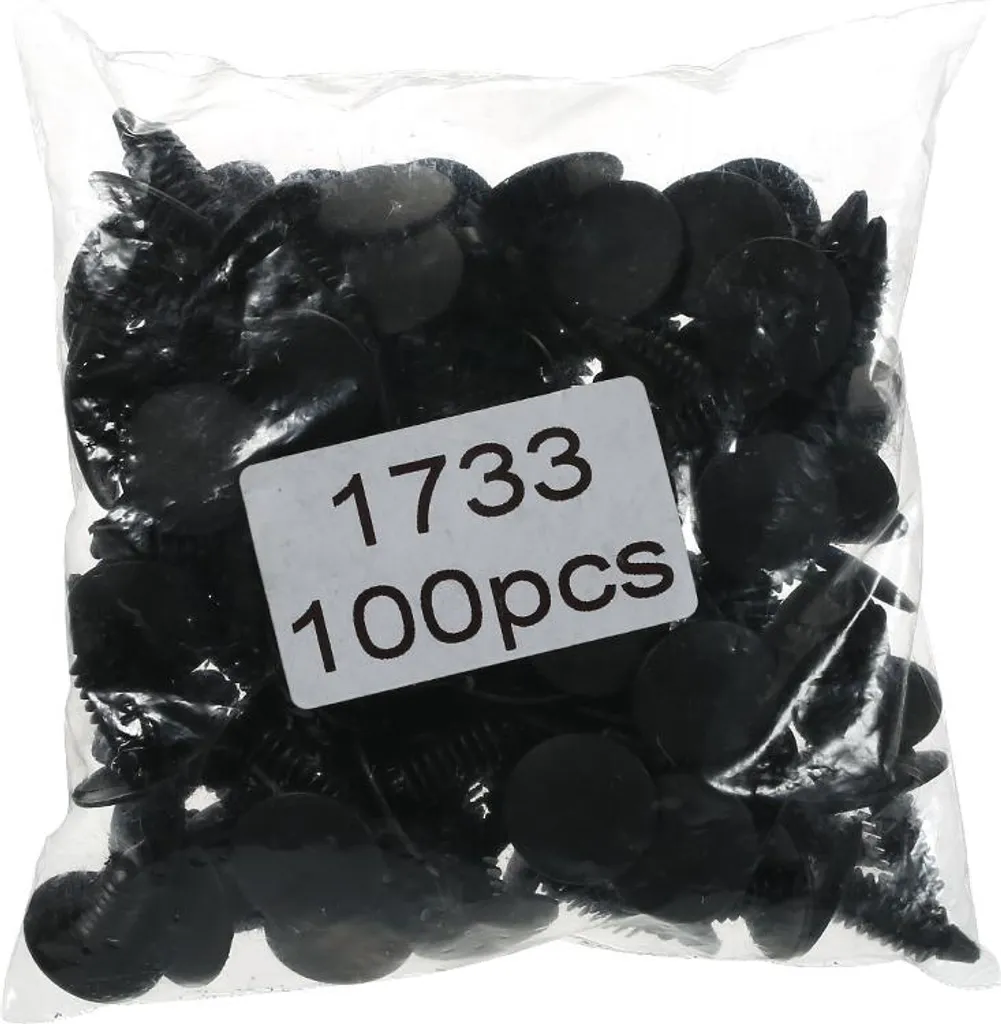 50 clip di fissaggio per rivetti in metallo per consolle auto, colore: nero